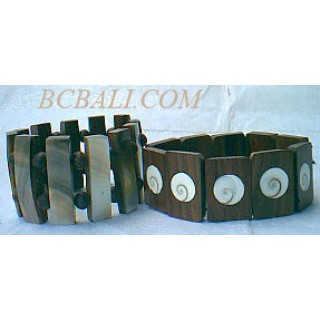 Organic Wooden Shells Bracelets